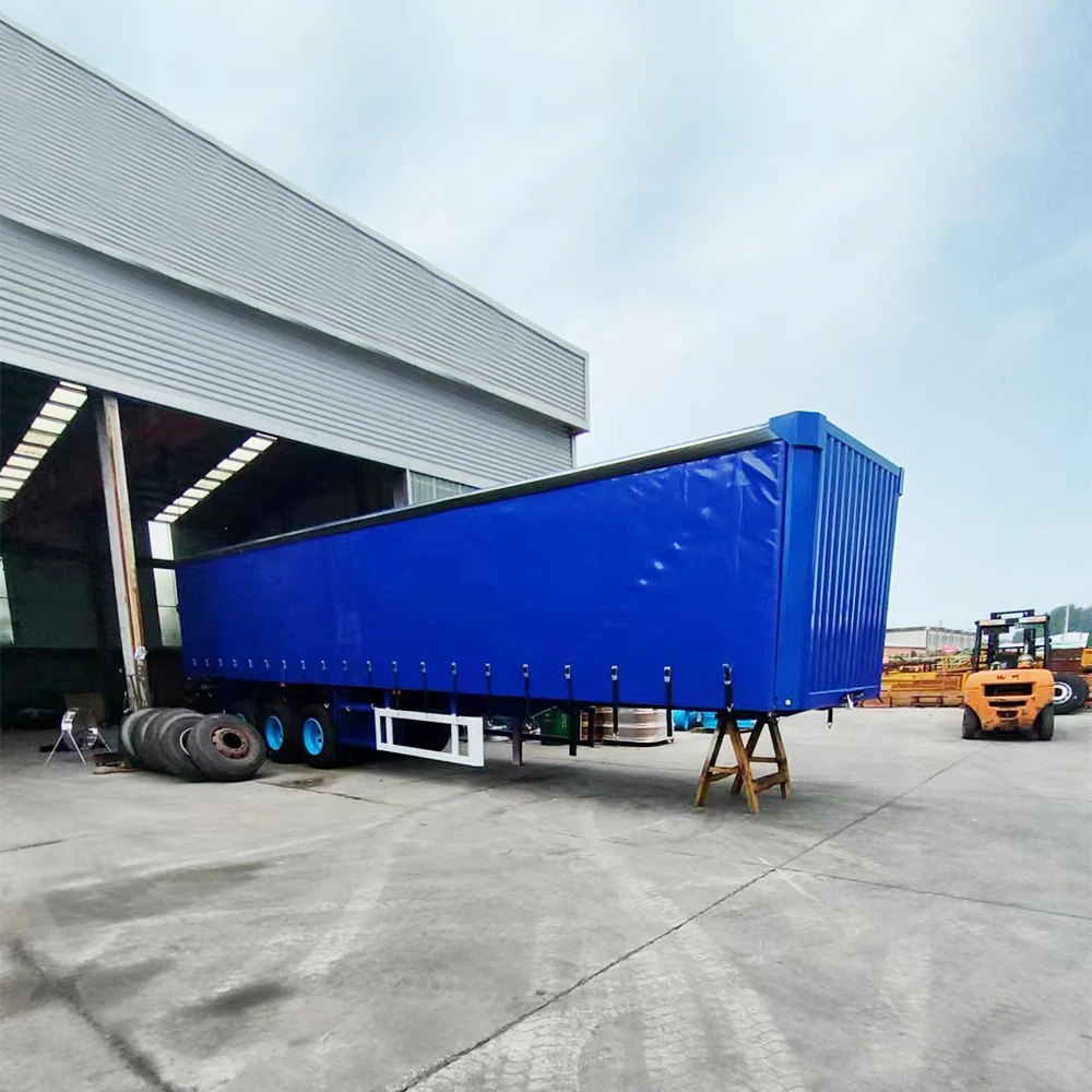 3 Axle Curtain Slider Trailer Truck Van Cargo Open Box Pvc Curtain Side Trailer