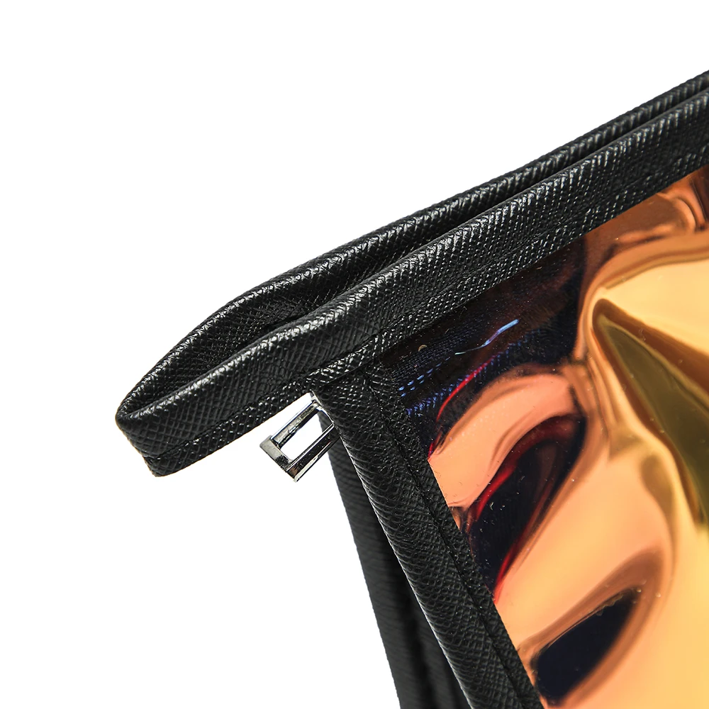 Shinetai Custom Logo Colorful Laser PVC PU or TPU Make Up Bag Zip Lock Glitter Cosmetic Bags