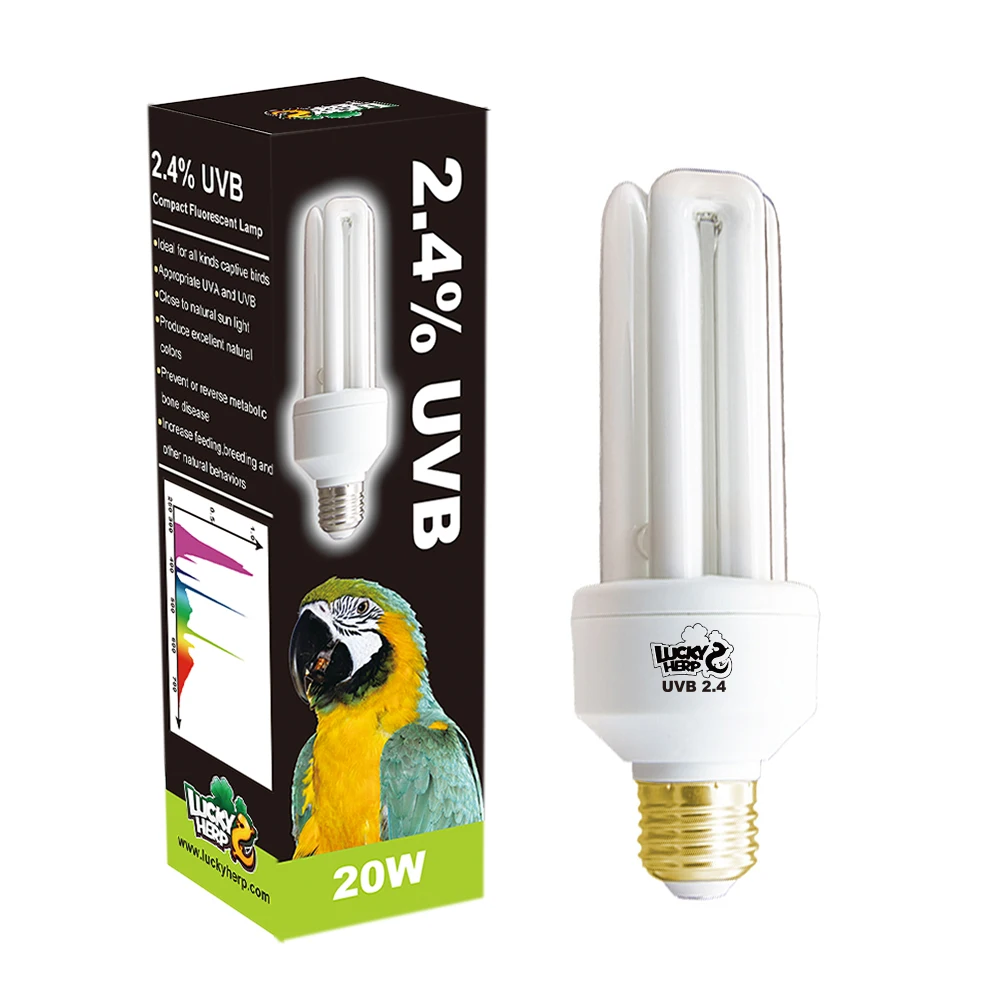 20W Avain Parrot Lighting Bird UVB 2.4% Compact Fluorescent Bulb