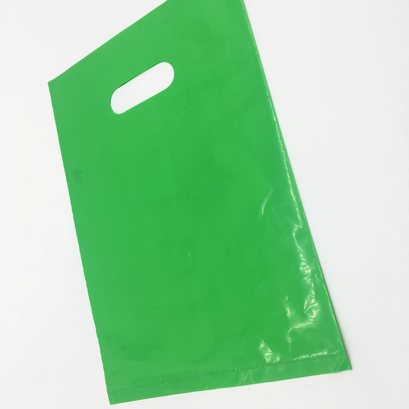 Custom Logo Printed Biodegradable Cornstarch Punch Hole Handle Ldpe/hdpe Shopping Carrier Plastic Die Cut Bag