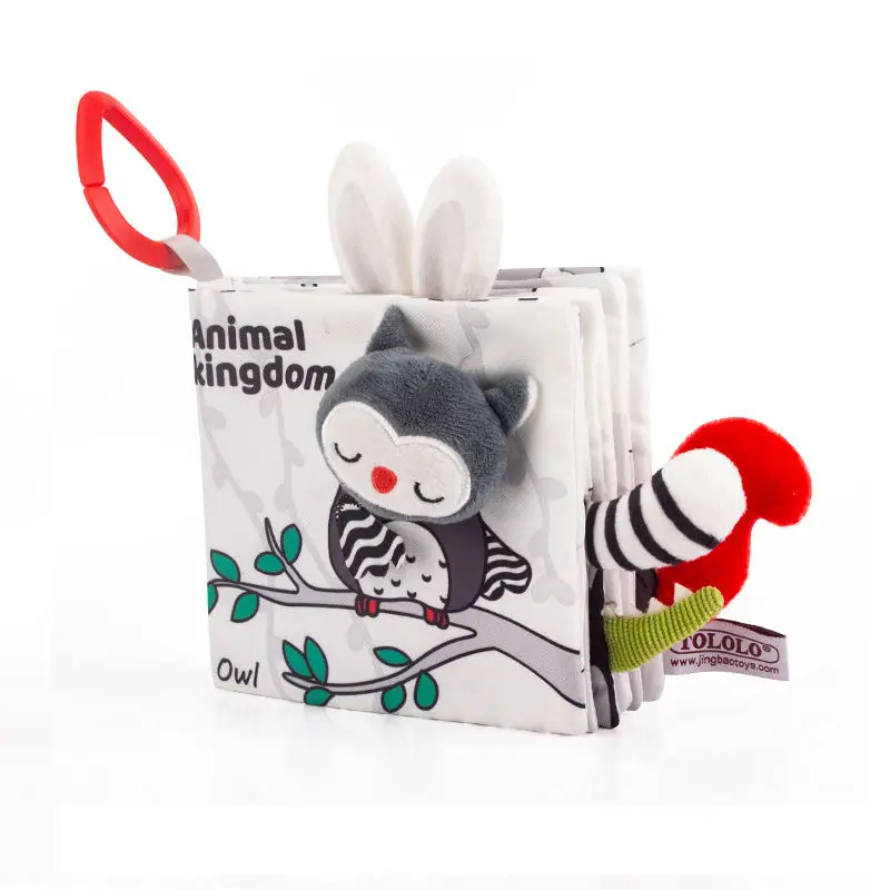 Baby Soft Safety Fabric Cloth Book for Newborns 3D  Black and White Cloth Books Montessori Educational Toy for Kids Gift