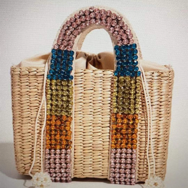 Handcrafted Wholesale Straw and Rattan Handbag Beach Bag Summer Hand Bag