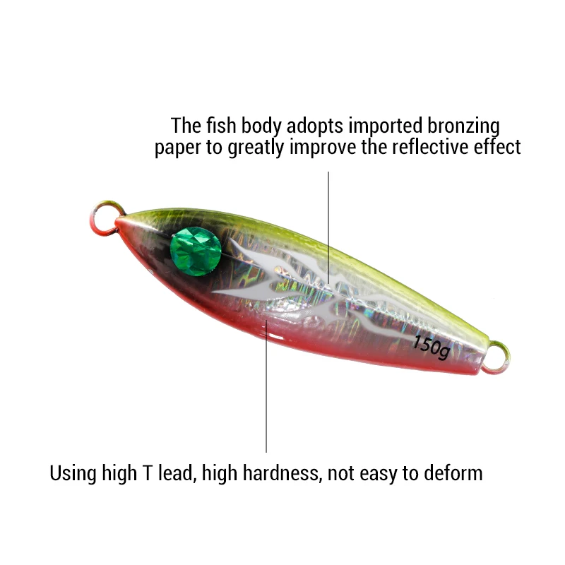 Hot selling iron plate 80g 120g 150g 200g jig metal tuna salmon fishing lure slow pitch jigs