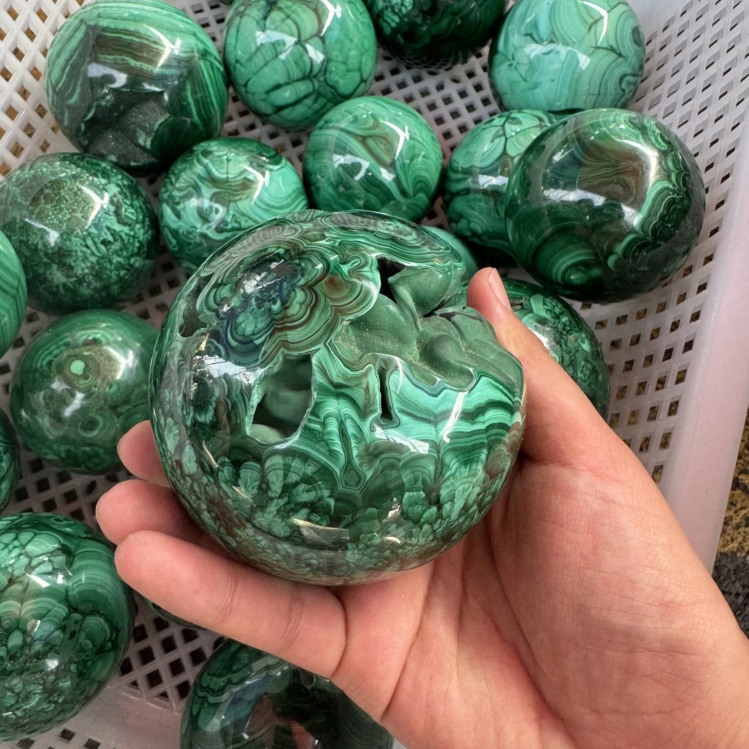 high quality natural malachite  ball natural crystal ball natural  malachite
