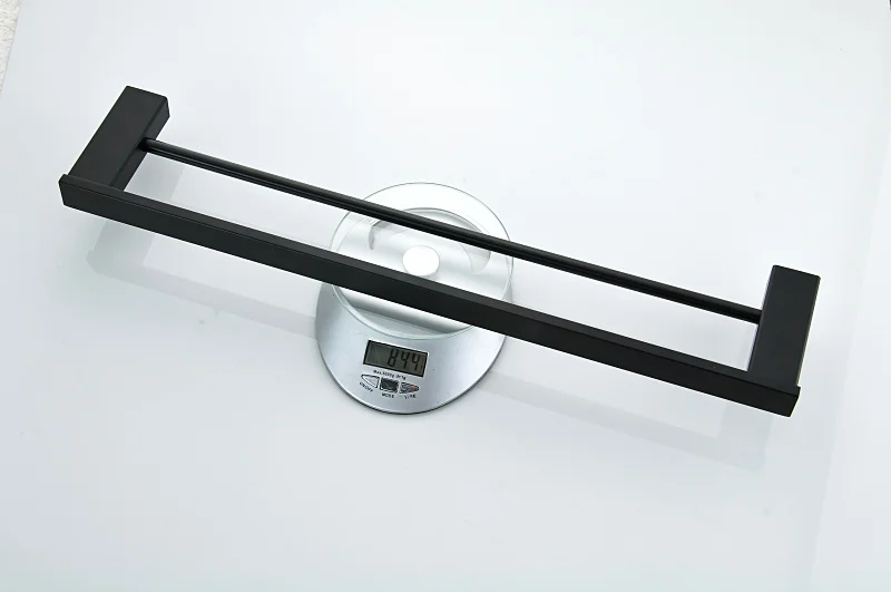 stainless steel 304 material black color double towel bar