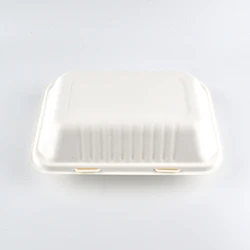 Food Packaging Supplies Disposable Microwave Safe Takeaway biodegradable clamshell container food