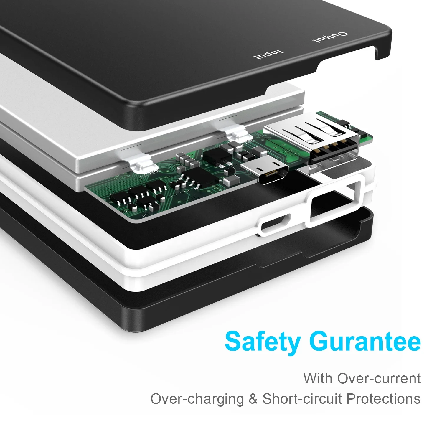 
2020 consumer electronics portable power bank logo slim powerbank 10000 mah with flash light 