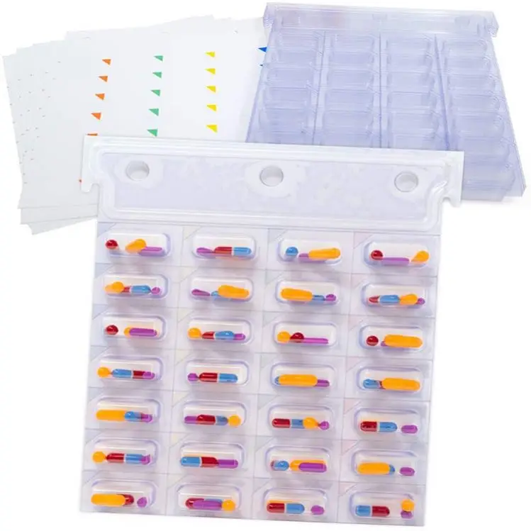 2024 Hot Sell Container Clear Medication Tray vegan Empty Capsule Blister Cards Pack Empty capsules size 000