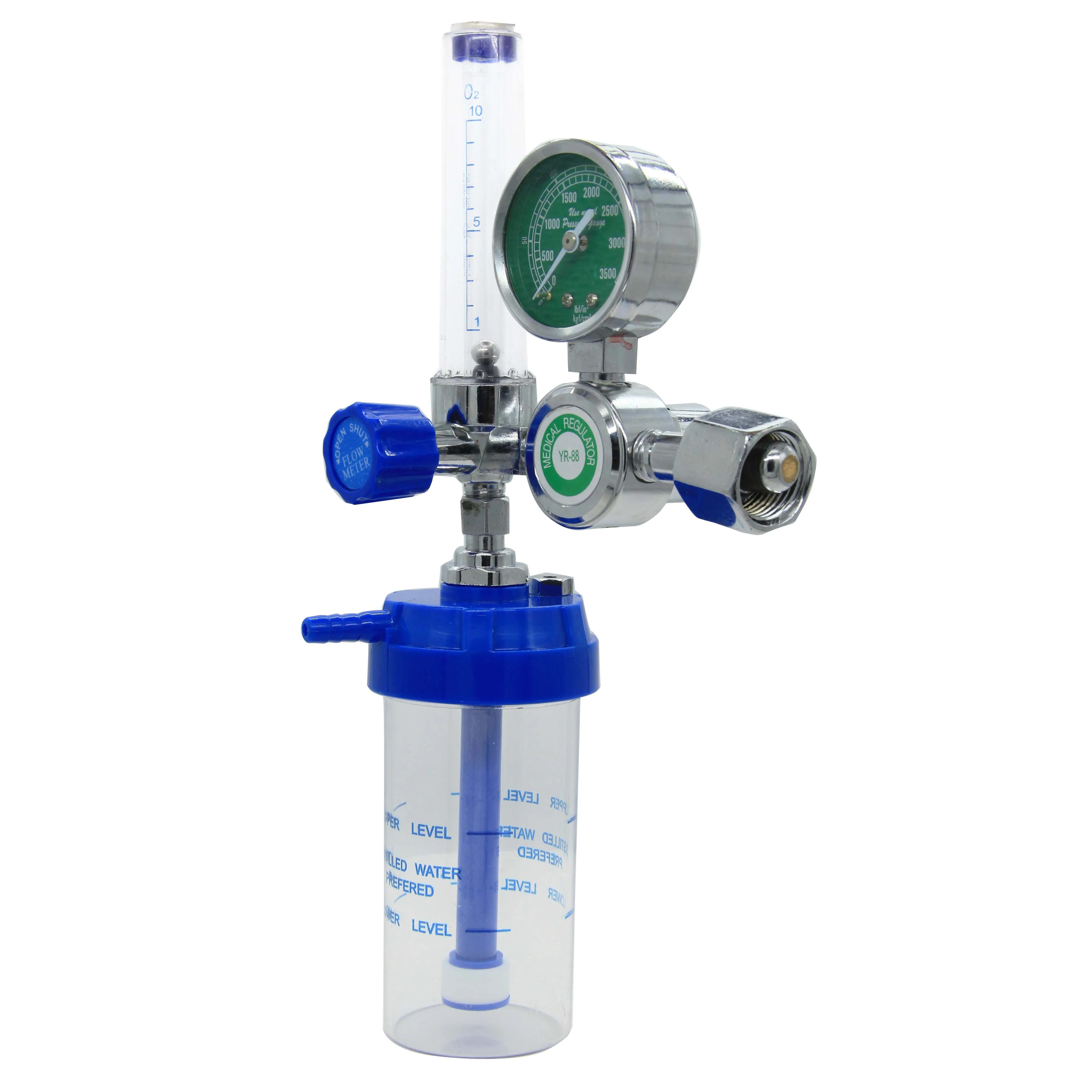 Латунный газовый медицинский регулятор давления DEM SC0190M с расходомером и увлажнителем для регулятора кислородного баллона
