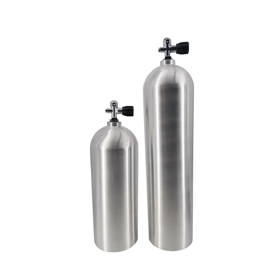 Aluminum alloy Tank with right hand tank valve for diving