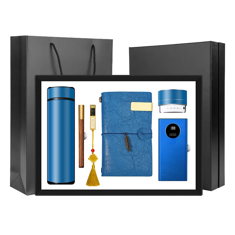 New High Grade 10-piece Set Umbrella+ Vacuum Cup +usb +pen+notebook+ Mouse+ Power Bank+ Speaker Business Gift Sets