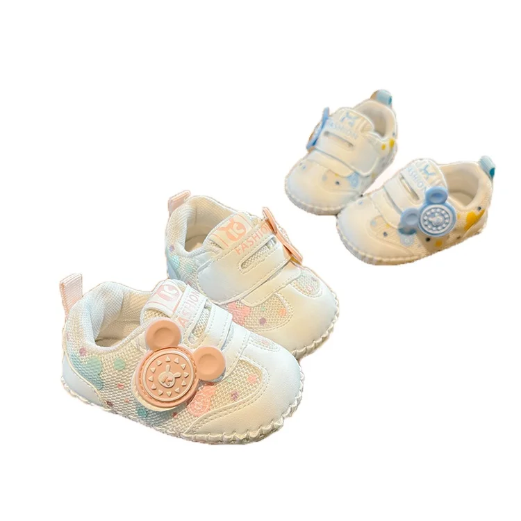 0 -1 year old for boys and girls breathable mesh shoes, wear-resistant tendon sole toddler shoes
