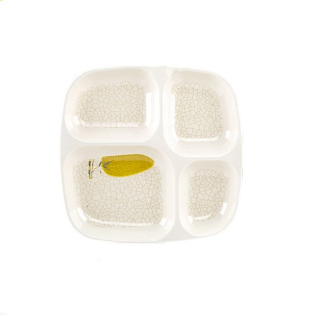 Divideded Plastic Serving Food Plate Factory Direct Sale Fast Food Plates Set