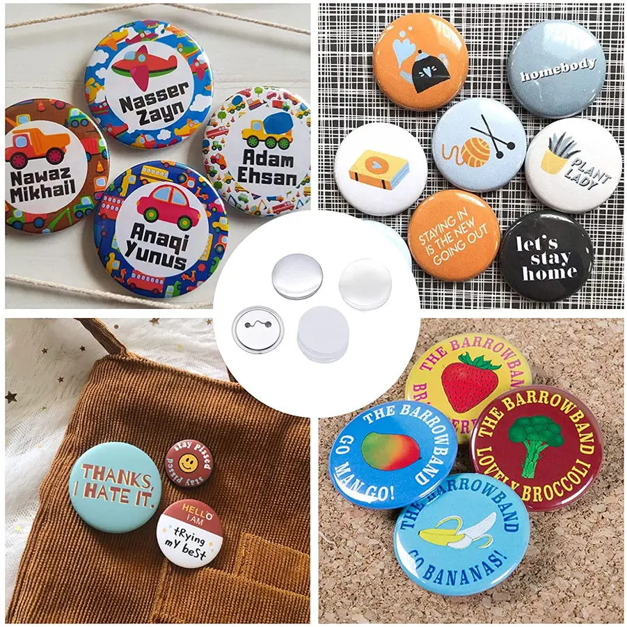 44MM High Quality Round Blank Metal Plastic Pin Badge Button Badge in Stock Promotion