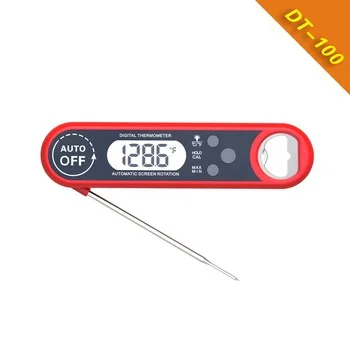 Ultra Fast Digital Cooking Thermometer IP67 Waterproof with Back Light and Calibration Instant Read Meat Thermometer