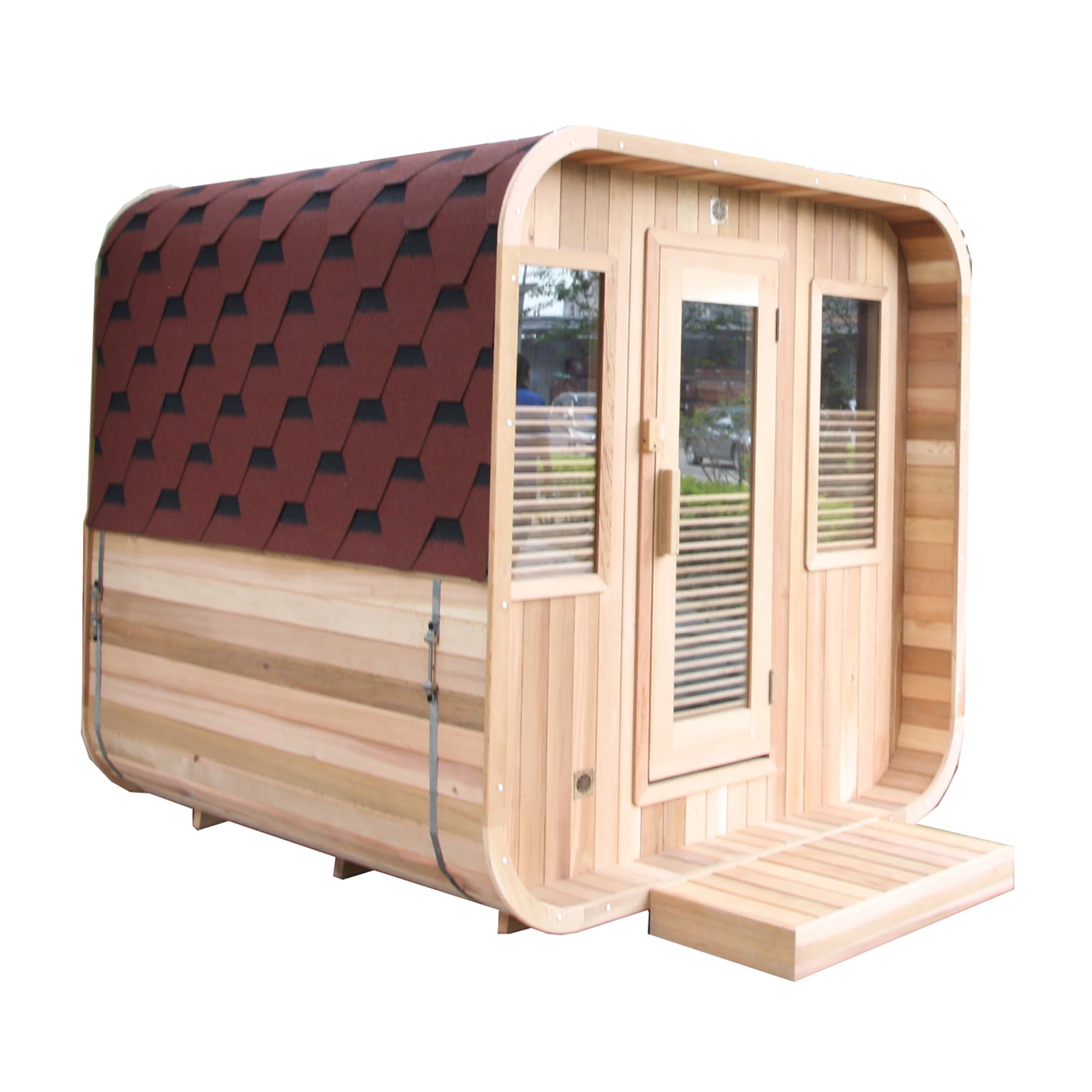 Awesome.Superior 2-8 Person Sauna Optional Size Thermowood Spa Tubs Sauna Rooms Outdoor Cube Cedar Sauna from 26years Factory