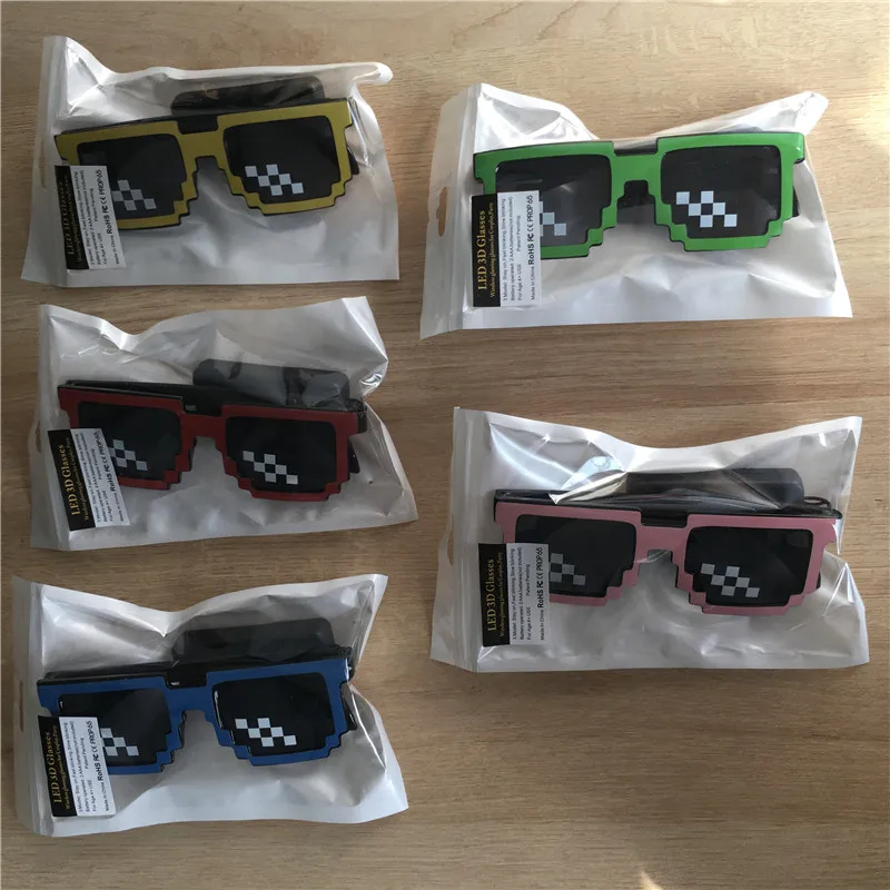 2022  glowing rave EL panel  Mosaic party neon flashing glasses for Festivals, Halloween Christmas Birthday,party