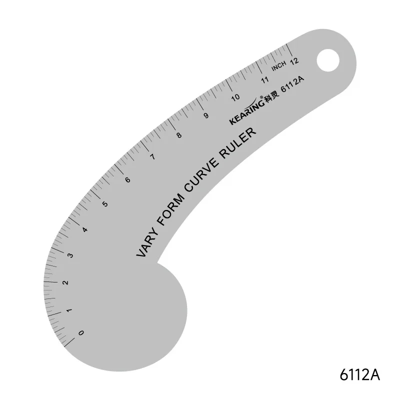 Metal Full Set Garment Ruler Metric Inch Right Angle Stainless Steel Sleeve Hole Ruler Aerospace Aluminum Plate Ruler