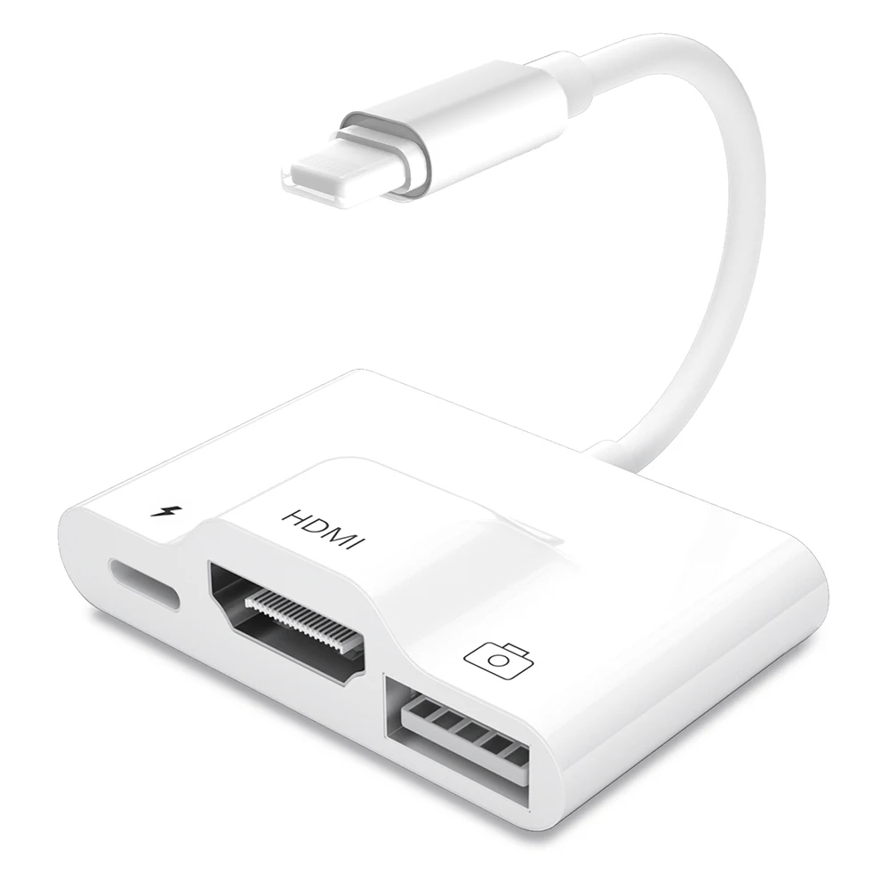  Адаптер Lightning/USB HDTV Цифровой AV адаптер USB OTG кардридер коннектор для Apple
