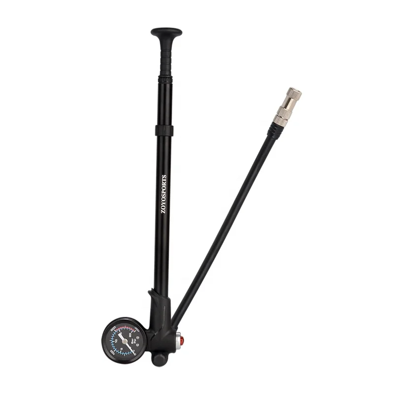ZOYOSPORTS High Pressure 300 PSI For Front Fork And Rear Suspension Air Shocks Pump With Gauge Portable Bike Bicycle Pump