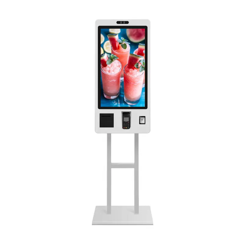 23.6-Inch Self-Service Touch Screen Kiosk with Barcode Scanner Self-Pay Machine Order Payment Chain Stores Restaurants OEM LCD