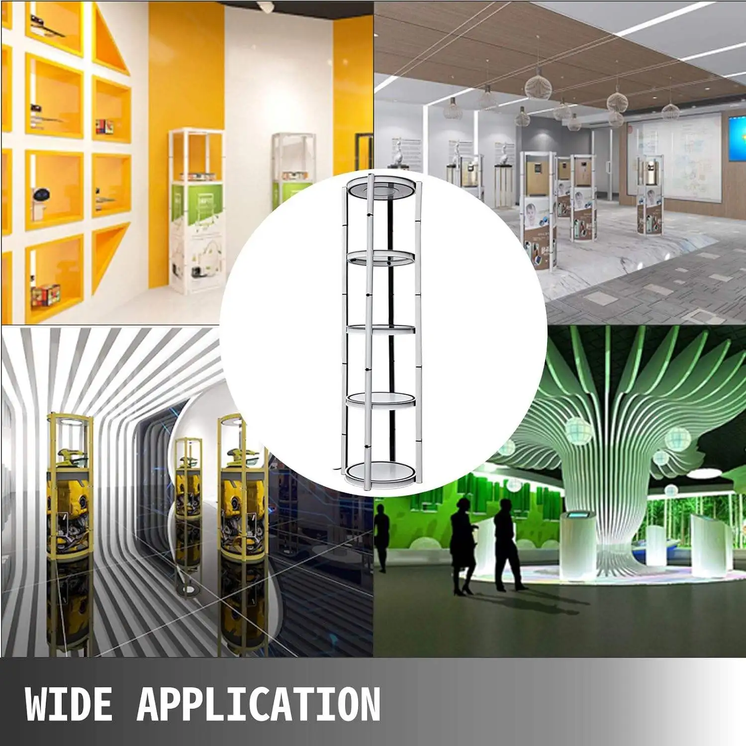 HLY New Design Portable Showcase Twister Tower Aluminum Round Tube Twister Tower Display