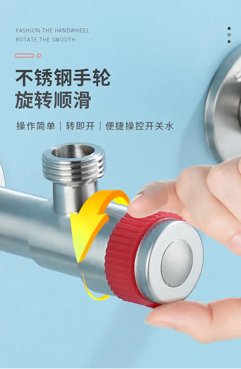 Stainless Steel 201 Bathroom Toilet Bidet Spray Stop Water Valve Hot Cold Switch Valve