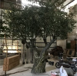 High quality Artificial large Olive Tree wood pole with Black Fruits for ornaments