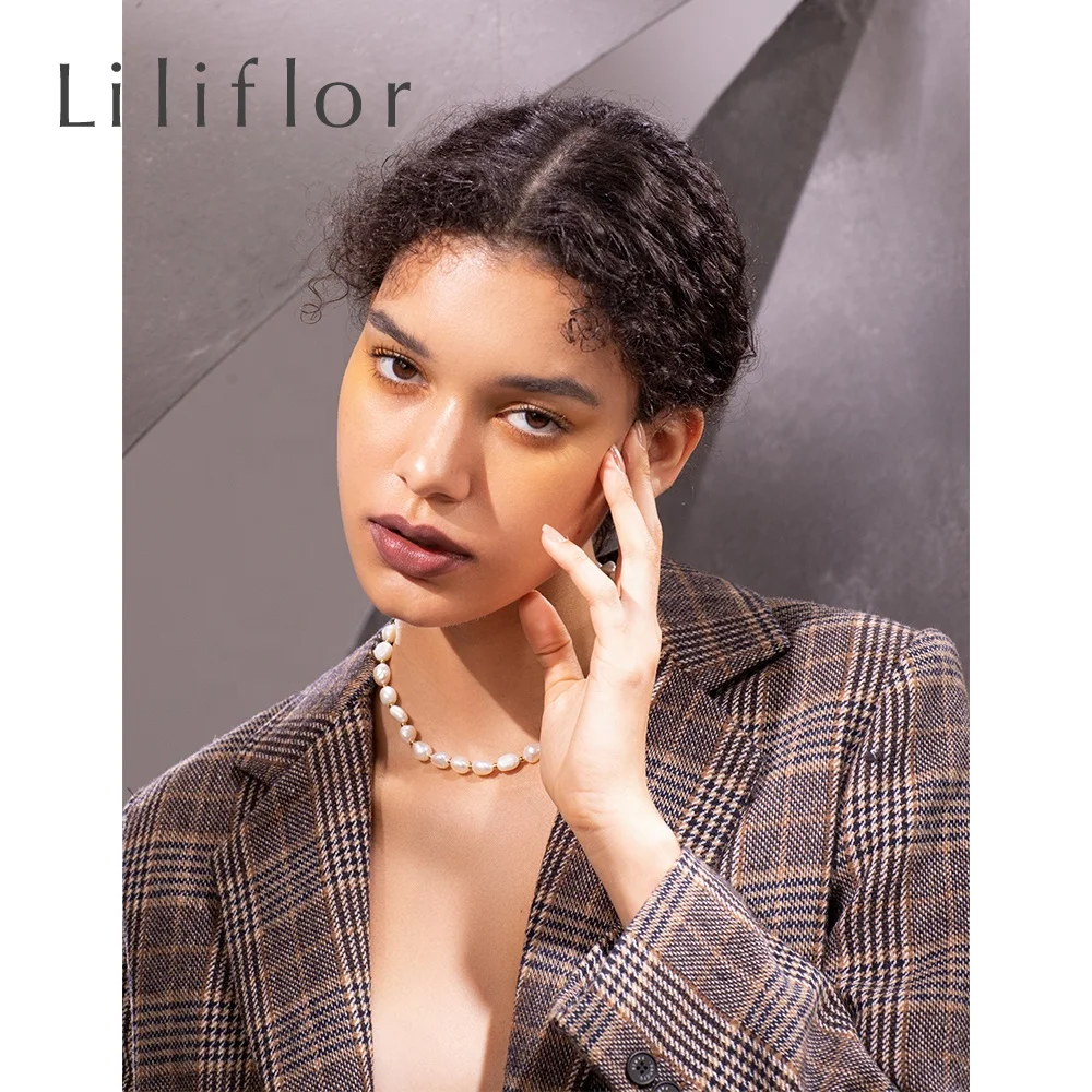 LILIFLOR High Quality 18K Gold Plated Stainless Steel Jewelry Natural Pearl Beaded Chain Allergy Free Necklaces P193050