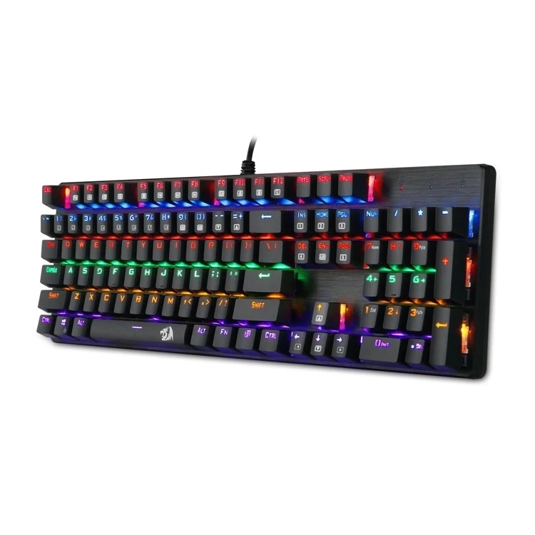 USB COMPUTER game Keyboard RGB keyboard /104 keys Rainbow LED mechanical game keyboard