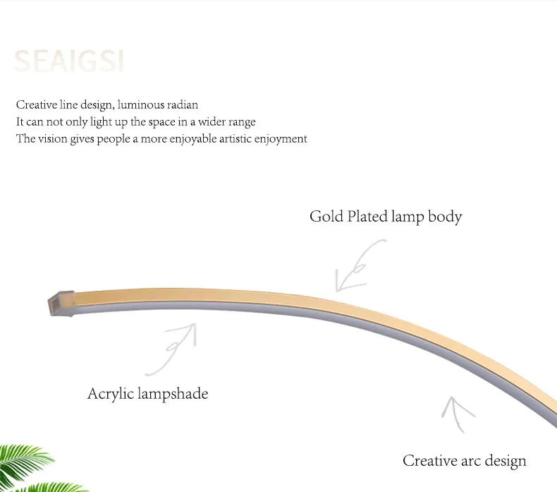 New Design Lighting Modern LED Standing Floor Lamps For Living Room