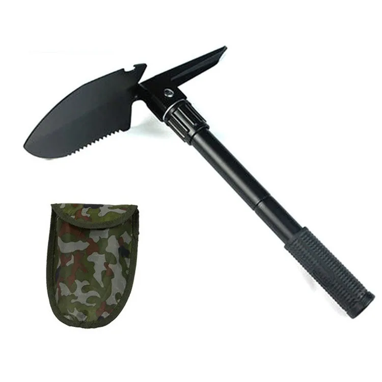 SP27660 Camping Gardening Multitool Metal Foldable Shovel with Hand Spade Pickaxe
