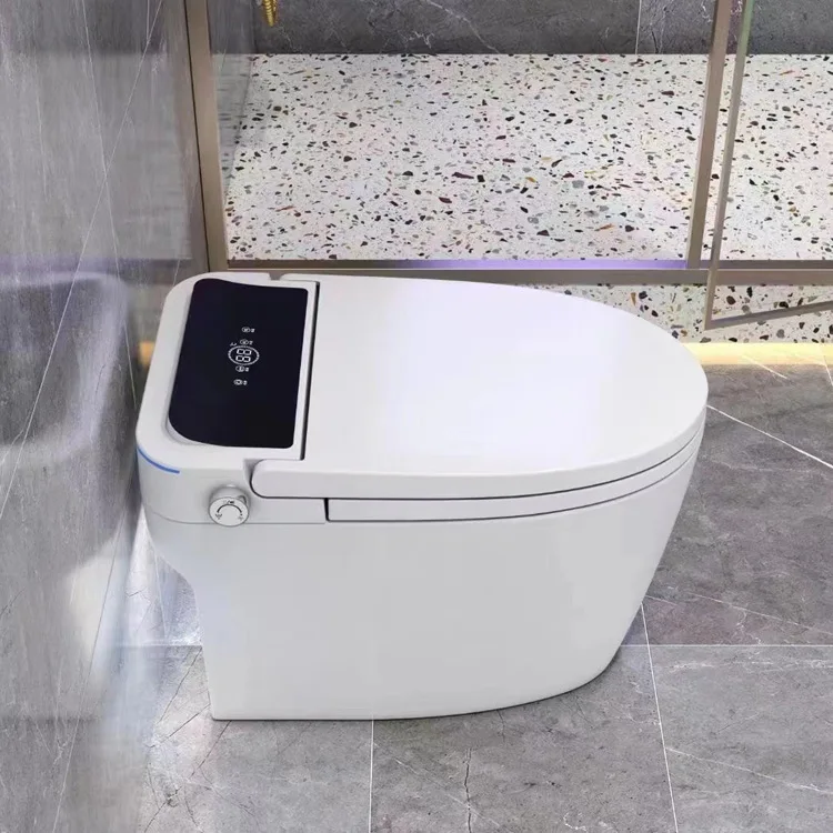 Bathroom Luxury Sensor Electric Automatic Flush Wc Bidet Ceramic Floor One Piece Intelligent Smart Toilet Bow