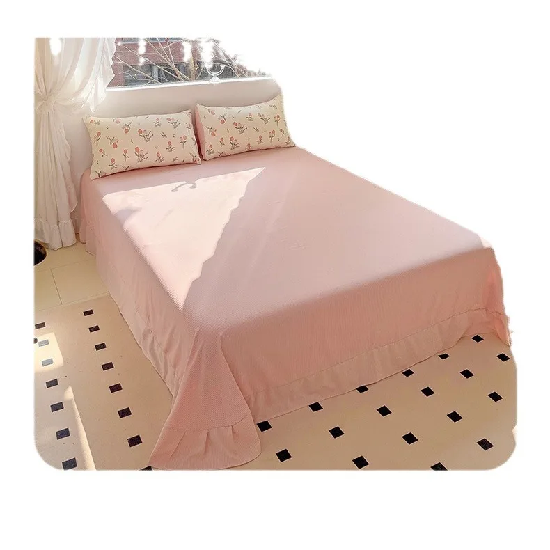 Aoyatex 2024 New Arrivals Luxury bedding sets Jacquard Washed bubble Gauze Bed sheets set Cute Four-piece set