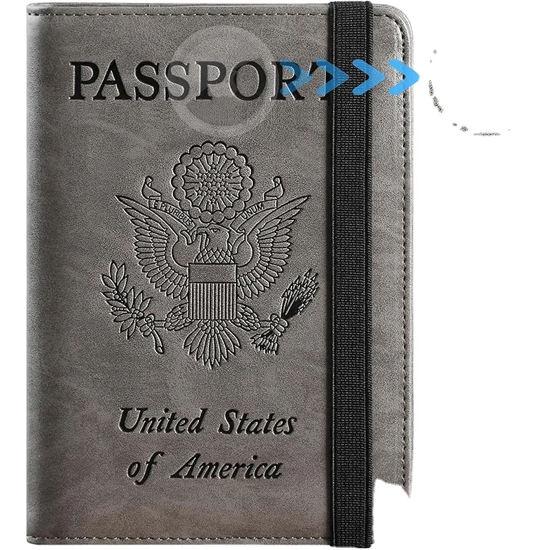 Travel Passport Holder Cover  RFID Blocking Leather Passport Wallets Organization