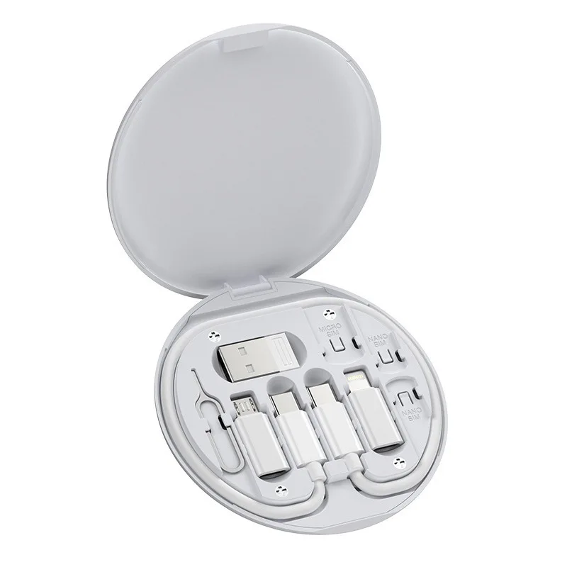 60W Fast Charging Data Cable 3 In 1 Charging Cable Storage Set Box With Data Cable For Mobile Phone