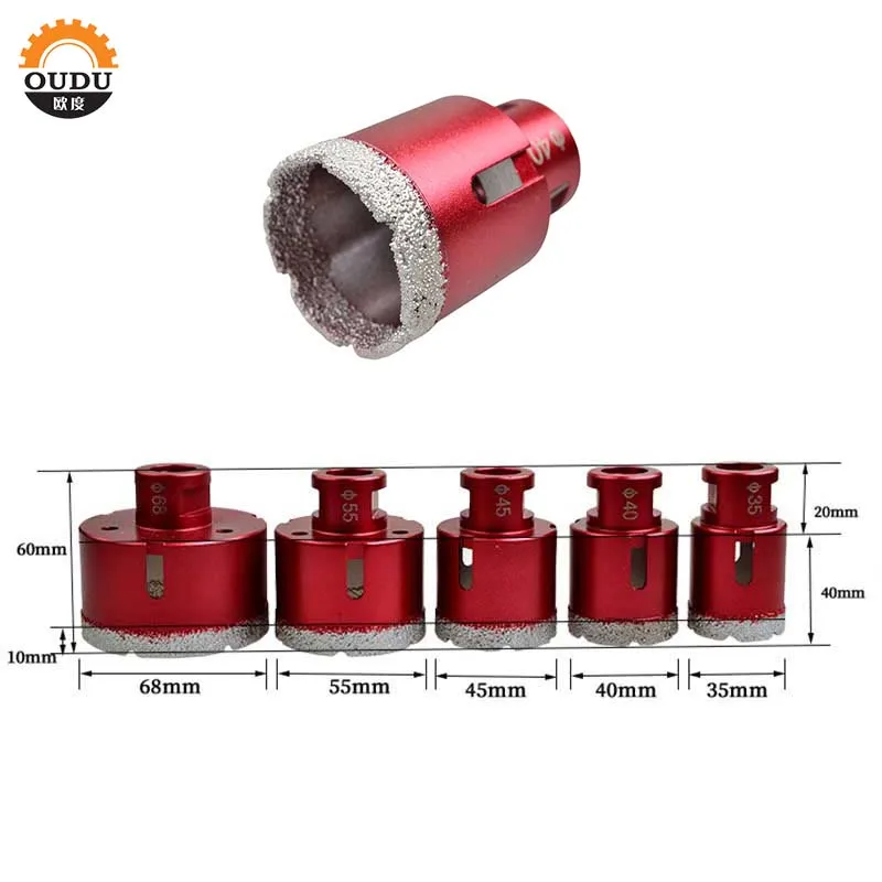 Dry Granite Drill Bits Fast Drilling Crown Segment Diamond Hole saw Brazed Diamond Drilling Core Bits