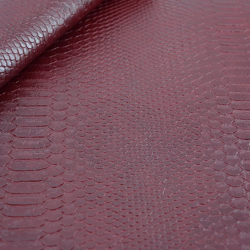Printed synthetic pvc snake leather sheets for bag