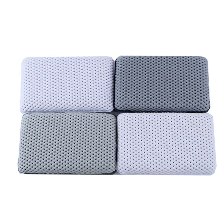 Eco-friendly Anti-slip Resistant Waterproof Soft Touch Neck And Back Support PVC Foam Bath Pillow With Suction Cup For Tub