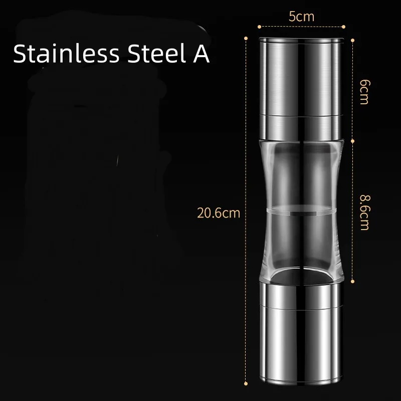 304 Stainless Steel Grinder Sea Salt Pepper Manual Grinding Bottle Household Seasoning Bottle Grinder