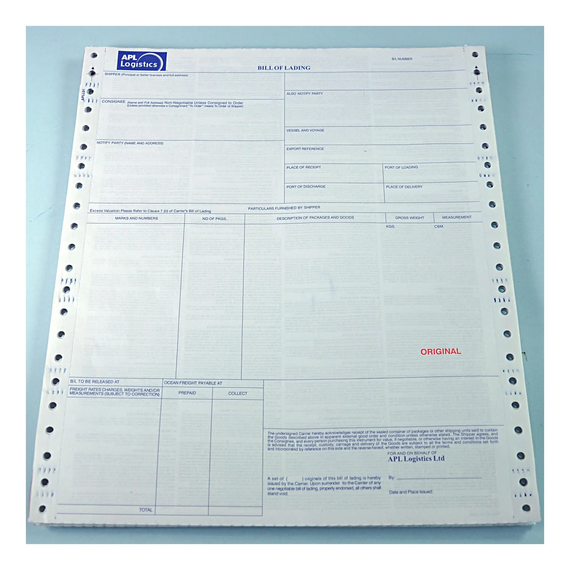 Form printing 3 layers of computer form paper OEM printing 2 layers of 241 mm computer NCR paper printing