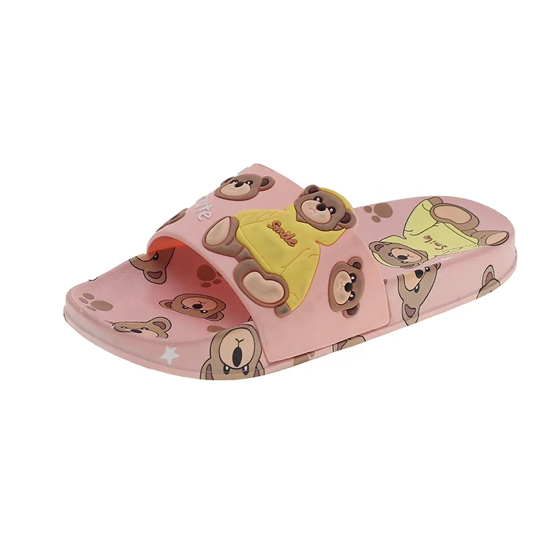 New indoor slippers for women PVC slip on anti-skin adies shower slippers cartoon girls slides shoes casual women sandals