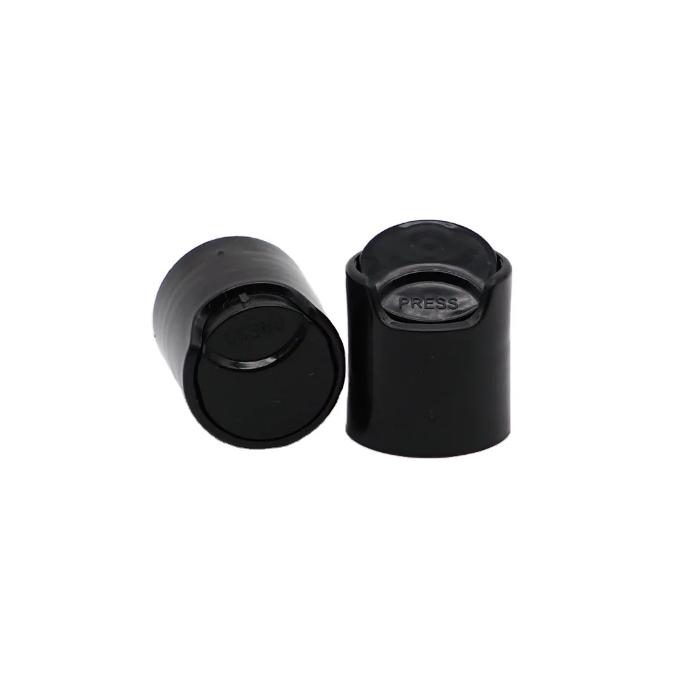 
20/410 disc top cap black press cap ready to ship 