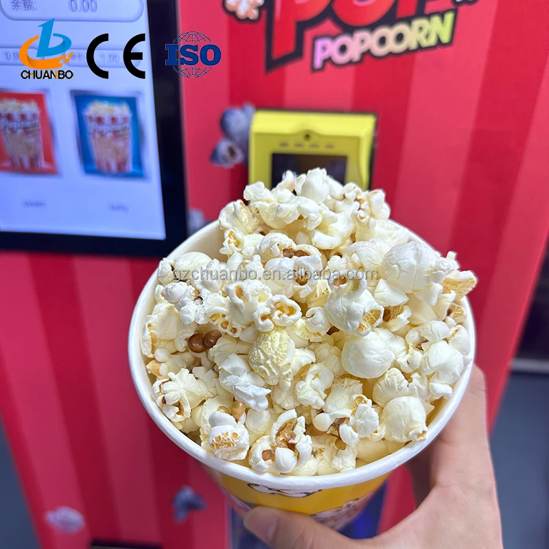 Chuanbo Technology Manufacture Best Sale Full Automatic Popcorn Maker Movie Theater /Bar/Popcorn Making Vending Machine