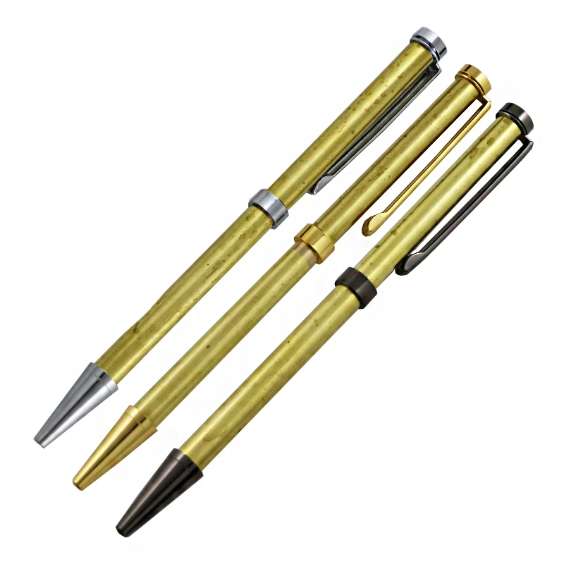 Slimline Pen Kit Woodturning Engraved Logo Cheap Hotel Slim Wooden Stylo Bamboo Twist with