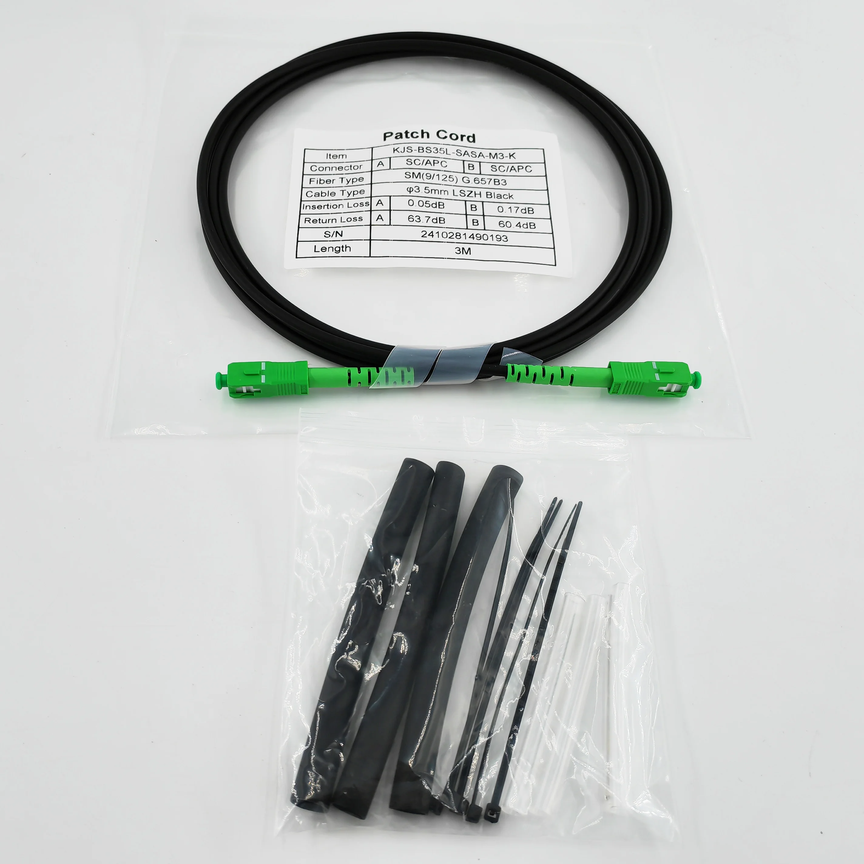 Волоконно-оптический патч-корд G657B3 черный LSZH с SC/APC диаметром 3 5 мм м/5 м/10 м FR-LS-ZH-UV-RoHS TOT FTTX