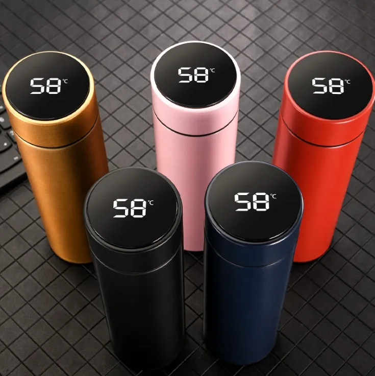 New Product 2020 500ml Double Wall 304 Stainless Steel Smart Vacuum Insulated Travel Coffee Mug With LED Temperature Display