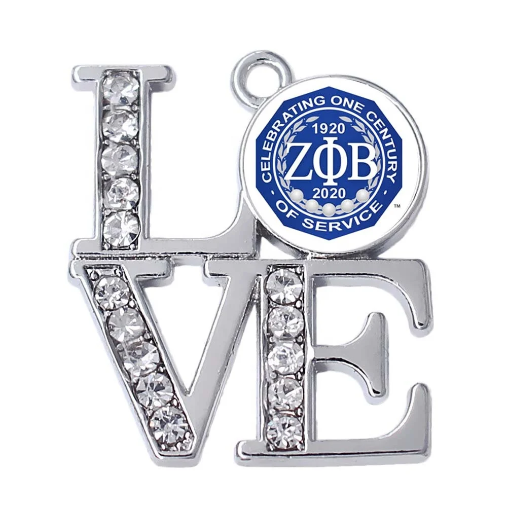 University society ZETA PHI BETA love sorority Jewelry Pendant charm fit Jewelry  Bracelet keychain Earring accessories