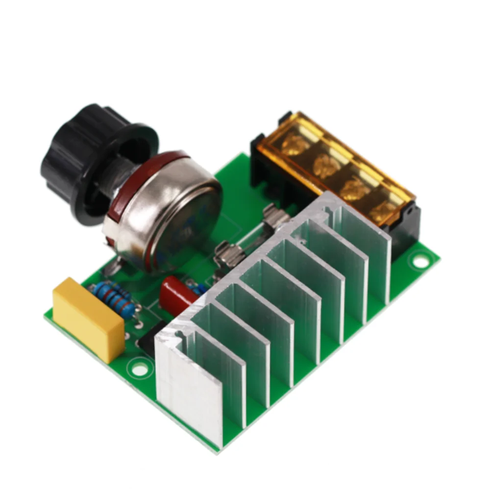 Электрический регулятор напряжения SCR контроллер скорости двигателя диммеры скорость затемнения с предохранителем 4000 Вт переменного тока 220 В