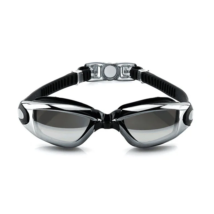  Electroplating Anti-UV Anti-fog Swimsuit Diving Adjustable Ladies Men Swimming glassesEar